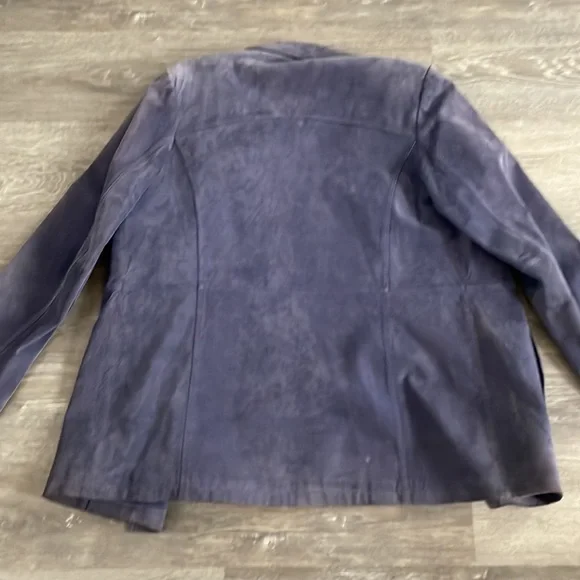 Women’s Leather Blue Button Down Jacket Size Large…Discontinued! - Picture 12 of 13